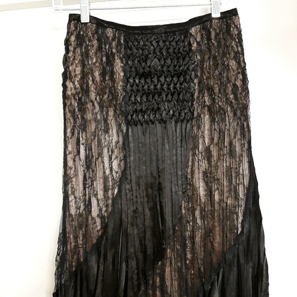 LACEY RENNAISANCE  DATE  BLACK EVENING  SKIRT - Picture 2 of 6